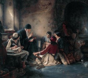 Πίνακας του Γύζη «Το κρυφό σχολειό» (1886)