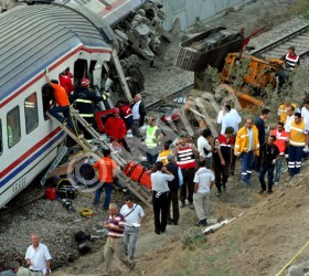 Train crash in Turkey