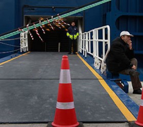 Greek seamen on strike