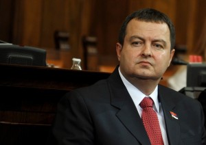 Prime minister-designate Ivica Dacic loo