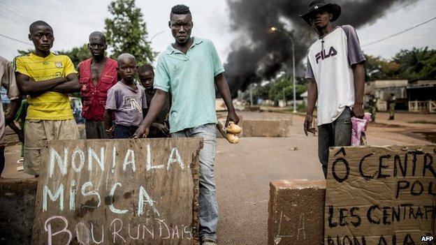 bangui protesters