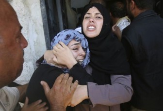 Gaza-Palaistinioi-nekroi-thrinos